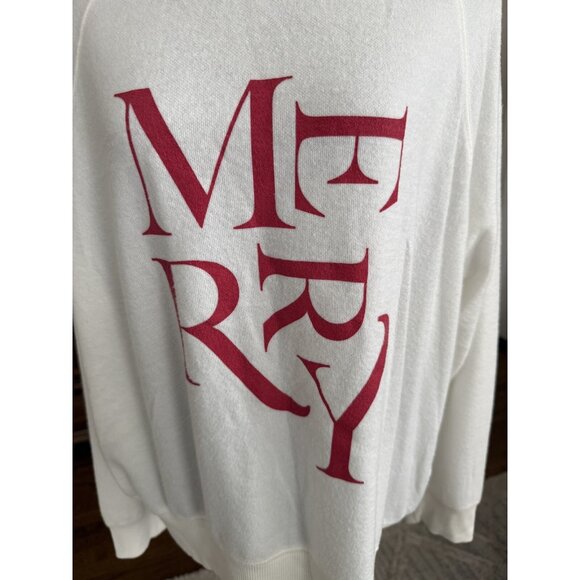 Z Supply Cassie Merry Long Sleeve Top In Vanilla Ice Womens Size Large - Picture 5 of 11